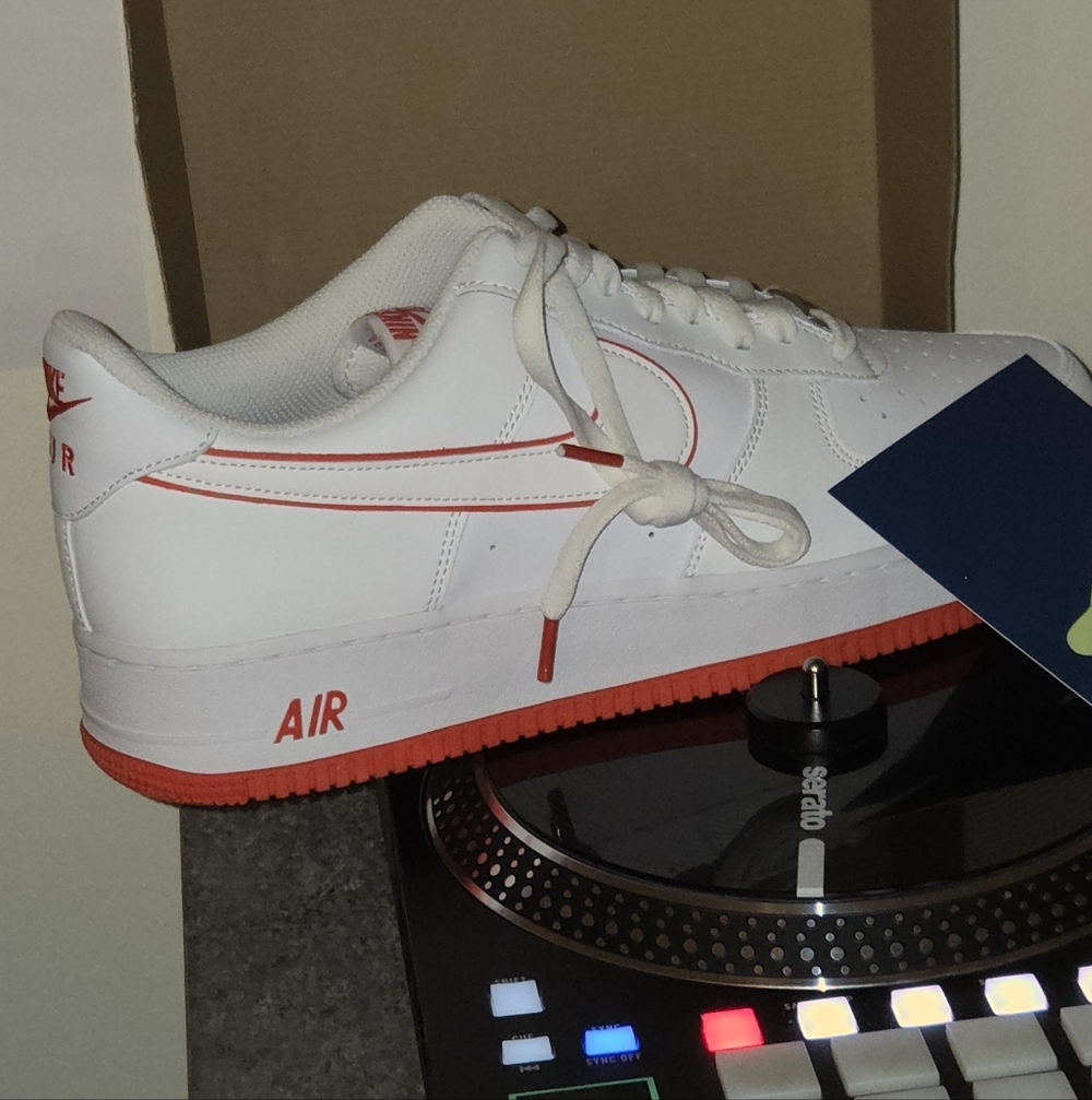 Nike Air Force 1'07 White Picante Red Size 13 Brand New No Box. *CLEAN*❤️🩹🤍 - Picture 4 of 9